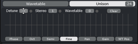 Fine Pitch Detune Spread Modulation in Source Lab